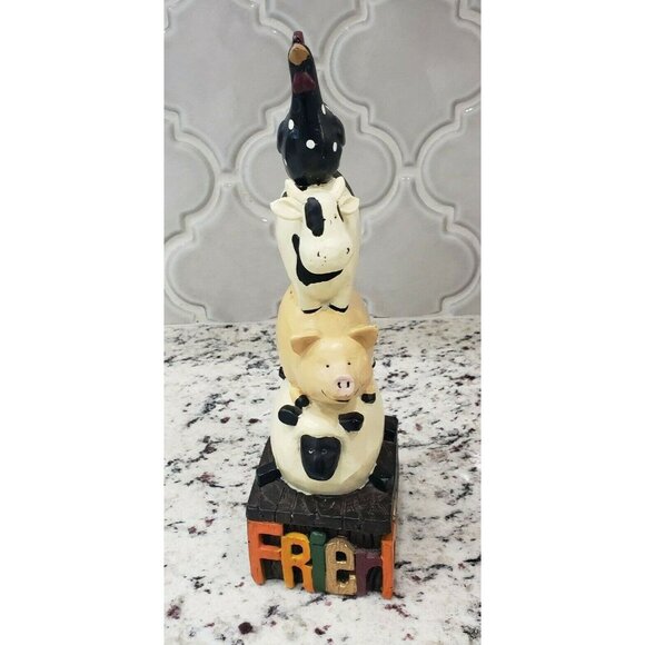 Maison Rouge Friends Farmyard Stacked Animals Sheep Pig Cow Chicken Figurine - Picture 2 of 8